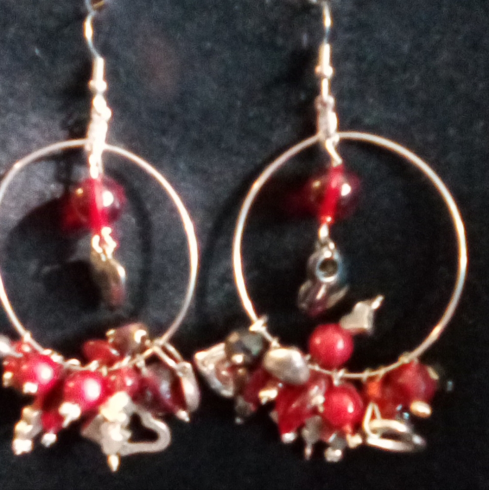 Heart Hoops Earings